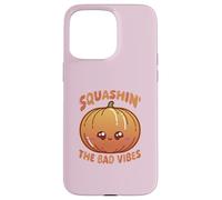 Smashin' The Bad Vibes Citrouille Kawaii Mignon drôle Coque pour iPhone 15 Pro Max