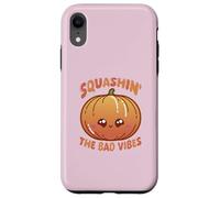 Smashin' The Bad Vibes Citrouille Kawaii Mignon drôle Coque pour iPhone XR