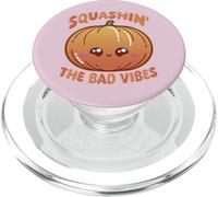 Smashin' The Bad Vibes Citrouille Kawaii Mignon drôle PopSockets PopGrip pour MagSafe