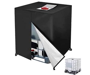 smashing Bache pour Cuve 1000L IBC, Réservoir d'eau, 420D Housse Réservoir IBC Résistante À l'eau, Couvercle Réservoir d'eau Anti-poussière Anti-UV avec Fermeture Éclair, 120x110x116cm