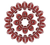 SMASOLO 1 Jeu Perles Rugby Acrylique Pour Fabrication De Bijoux Diy Perles Football Pour Bracelets Et Colliers Accessoires De Sport Durable Et Stimulant Pour Éducation Précoce 50 Pièces