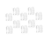 SMASOLO 10 ensembles Brosse Dents Doigt Garçon Fille Silicone Alimentaire Double Face avec Massage Doux et Boîte Transparente pour Nettoyage Oral Sécuritaire