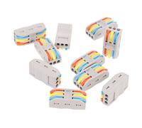 SMASOLO 10 Pièces Bloc de Connecteurs Électriques Raccords Entrées Sorties pour Câbles Souples et Durs Connecteurs de Bornier Résistants Aux Températures Usure
