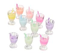 SMASOLO 10 pièces Charms Résine de Tasses à Boire de Pendentifs DIY pour Création de Bijoux Accessoires pour Porte Clés et Bracelets Mélanges de Couleurs Aléatoires Réutilisable