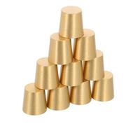 SMASOLO 10 Pièces Pure Brass Cutting Board Feet Height Wood Tray Riser Pads for Kitchen Appliances Jewelry Box Furniture Display Accessories