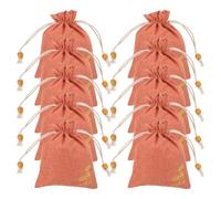 SMASOLO 10 pièces Sachets Vides Traditionnels Chinois Sacs à Cordon pour Rangement Parfumé Sacs Rechargeables pour Armoire et Petits Objets Orange Lotus
