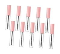 SMASOLO 10 pièces Tubes Mascara DIY avec Applicateur Bouteilles Rechargeables pour Maquillage Yeux Tube Mascara Vide Léger pour Colle Rehaussement Cils Stockage Crème Cils Portable Rose