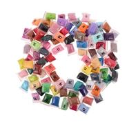 SMASOLO 100 Pièces Lot de Morceaux de Laine Cardée Colorée pour Feutrage à Aiguille Matériau DIY Doux et Choix Varié de pour Débutants et Experts pour Projets Artisanaux