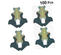 SMASOLO 100 pièces Plateau Guide Nail Art Papier Vert Forme Fishtail pour Extension Ongles Cristal Accessoire Manucure Professionnel et Débutants