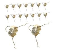 SMASOLO 100 Pièces Round Xmas Ornament Caps Plastic Metal Replacement Bauble Tops for Christmas Tree Decoration Set Festive Holiday Ball Caps for Home and Commercial Use