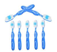 SMASOLO 10pièces Brosses à Dents à Manche Court Brosses Portables à Usage Unique Souples Pour Prisons Et Établissements Spéciaux