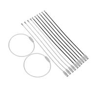 SMASOLO 12 PièCes Boucles Fil Acier Coated 1.5Mm Pour ÉTiquettes De Bagage Porte-CléS CâBle De SéCurité LéGèRe Et Polyvalente Pour Logistique