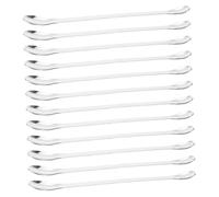 SMASOLO 12 Pièces Lab Mixing Spatulas Thickened Stainless Steel Double Ended Stirring Spoons For Laboratory Kitchen Educational And Craft Use