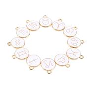 SMASOLO 12 Pièces Lot De Pendentifs Alliage Des Douze Signes Astrologiques Breloques Pour Création De Bracelets Et Diy
