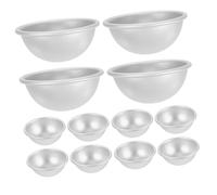 SMASOLO 12 Pièces Moules Demi Sphériques Alliage Aluminium pour Bombes de Bain DIY Moules Hémisphériques Moyens pour Fabrication de Sels de Bain Artisanaux