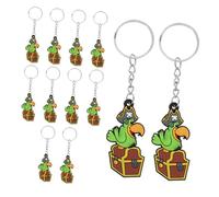 SMASOLO 12 pièces Porte-clés Perroquet Pirate Colorés Décoration Fête Thème Pirate Garçon Fille Accessoires Récompenses Anniversaire et Halloween