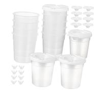 SMASOLO 12 Pièces Pots de Peinture Déversement avec Couvercles pour Garçon Fille Contenants Empilables pour Aquarelle Acrylique et Tempéra et Pratiques pour Activités Artistiques Groupe et