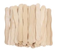 SMASOLO 120 Bâtonnets Ondulés en Bois Naturel 200X25X2 MM pour Loisirs Créatifs Manches D’Éventail DIY pour Mariage et Fête Matériel Artisanal Polyvalent