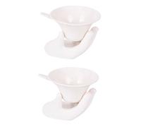 SMASOLO 2 Lot de Filtres à Thé Céramique Blanche pour Passoire Fine pour de Kung Fu et Chinois Accessoire de et Facile à Nettoyer