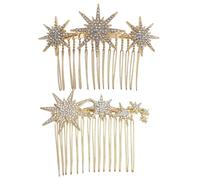 SMASOLO 2 pièces Accessoire Cheveux Mariage Femme Peignes Latéraux avec Clips et Durables pour Coiffure de Mariée et Décorations Élégantes