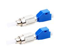 SMASOLO 2 pièces Adaptateur Fibre Optique Fc Mâle vers Lc Femelle Hybrid Convertisseur pour Télécom Maintenance Réseau Optique Kit