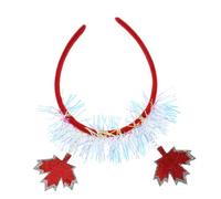SMASOLO 2 Pièces Bandeaux Tinsel Canada avec Érable Accessoires de Cheveux Élégants pour Fête Nationale et Festival