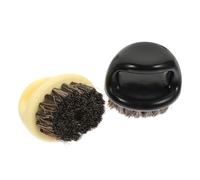 SMASOLO 2 pièces Brosse à Barbe Hommes Poils Sanglier Brosse Coiffage Moustache Nettoyage Cheveux Cassés Ergonomique Salon Barbershop
