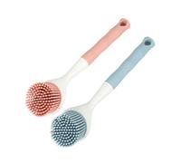 SMASOLO 2 pièces Brosse de Nettoyage Cuisine Lot Brosse avec Manche Long pour Récurer Casseroles et Plats Graisse Réutilisable