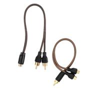 SMASOLO 2 pièces Câble Audio Voiture Adaptateur Stéréo Mâle vers Femelle pour Haut-parleurs Amplificateur Auto Connecteur Audio Smartphone Câble Extension Robuste