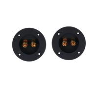 SMASOLO 2 pièces Connecteur Fil Rond Voies pour Haut Parleur Borne Électrique à Ressort Contact Plaqué Or Compatible Caisson Basse et Prise Lot de Noir