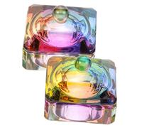 SMASOLO 2 pièces Coupelles Verre pour Liquide Ongles avec Couvercles Bols Manucure Verre Cristal pour Tenir Liquides Acryliques et Dissolvants Accessoires Manucure DIY pour Salon ou Usage