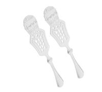 SMASOLO 2 Pièces Cuillères Acier Inoxydable pour Absinthe Set Filtre à Glace Cuillères Multifonctions pour Bar et Maison Résistantes et Faciles à Nettoyer Service Salade et Sucre Cube
