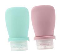 SMASOLO 2 pièces Lot Flacons de Voyage Anti-fuite Silicone Bouteilles Portables pour Shampooing Lotion et Crème Solaire Contenants Réutilisables et Pratiques pour Accessoires de Voyage