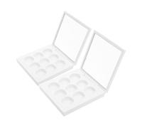 SMASOLO 2 Pièces Palette pour Fards à Paupières Blush Contouring et Highlighter Boîte Plastique Transparent Refillable et Pratique pour Voyage