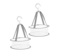 SMASOLO 2 pièces Panier de Séchage Suspendu Filet Respirant pour Éponges Beauté et Petits Articles Maille Robuste pour Pinceaux Maquillage Chaussettes et Jouets Gain de Place