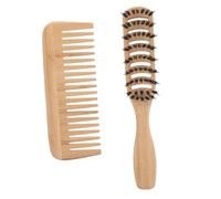 SMASOLO 2 Pièces Set de Peignes à Dents Larges Démêlant pour Secs et Bouclés et Utilisation