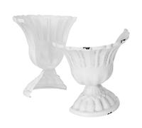 SMASOLO 2 Pièces Vase Mural Métallique Demi-urne pour Décoration Murale Support Fleurs Artificielles ou Réelles Centre de Table Rustique et Élégant pour Salon et Mariage