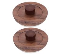 SMASOLO 2 Pièces Wooden Mug Lid Cup Covers Natural Wood Scald Tea Accessories For Cups And Teapots Elegant Seal For And Water Bottles