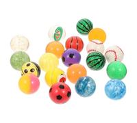 SMASOLO 20 pièces Balles Rebondissantes Caoutchouc Multicolores de Fête Portable pour Garçon Fille Jeu Antistress et Récompense Éducative