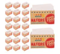 SMASOLO 20 Pièces Boîtes à Emporter pour Sandwichs Boîtes Papier Kraft Résistantes Graisse Conteneurs pour Burgers Toasts et Pâtisseries Légères et Portables pour Restauration Rapide