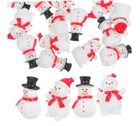 SMASOLO 20 Pièces Figurines Miniatures Résine avec Chapeau Haut de Forme Décorations Hivernales pour Micro Paysage de Noël Accessoires pour Maison de Poupée et Projets DIY