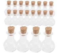 SMASOLO 20 pièces Flacon Verre Transparent avec Bouchon Liège Petite Bouteille Verre pour DIY Flacon Potion Bouteille Exposition avec Bouchon Étanche pour Décoration et Stockage