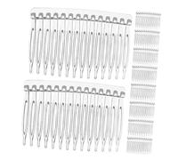SMASOLO 20 pièces Peigne à Cheveux Transparent Plastique Peigne Chignon pour Mariage et Coiffure Fine Accessoire Coiffure Adapté Voile et Occasions Festives