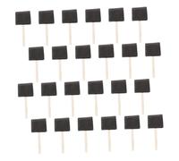 SMASOLO 24 pièces Éponges pour Peinture avec Manche Bois Brosses Mousse Lavables pour Dessin DIY Contrôle Précis des Détails pour Gouache Aquarelle et Artisanat Créatif