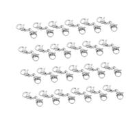 SMASOLO 25 pièces Extension Chaîne Inoxydable Fermoirs Homard Doubles Rallonge pour Bracelets Colliers DIY
