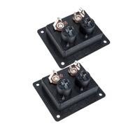 SMASOLO 2pièces Connecteurs De Bornes Enceintes pour Caisson De Basses Bornes Carrées Simples pour Maison Et Voiture Coupelle De De Boîtier Enceintes