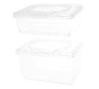 SMASOLO 2pièces Étui à Lingettes Transparent Avec Couvercle à Clapet Distributeur De Lingettes Pour Maison Bureau Voiture Contenant De Rangement Pour Accessibles Et Propres