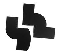 SMASOLO 2pièces Guide de Stylisme de Barbe Outil de Soin Gabarit de Ligne de Cheveux Outils de Coupe de Cheveux Guide de Rasage Nuque Gabarit de Stylisme de Barbe Fiches de Barbier