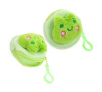 SMASOLO 2pièces Pouch Mignon Peluche pour Écouteurs Et Mini Portefeuille Et Pratique Et Pochette Animal Kawaii avec Porte-clés Et Rangement pour Changement Et Accessoires