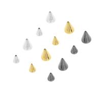 SMASOLO 3 Boîtes Boîtes de Charms Ongles Vintage Punk Clous Métalliques Plat Dos Accessoires DIY Résistants pour Manucure Femme Décoration Salon et Fête